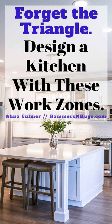 Ep02: Design an Efficient Kitchen Around These 4 Work Zones - Hammers N Hugs Cottage Kitchen Renovation, Kitchen Triangle, Efficient Kitchen, Country Cottage Kitchen, Tv In Bathroom, Small Apartment Kitchen, Victorian Kitchen, Dream Kitchens Design, Stunning Interior Design