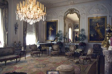 The Grey Drawing Room at Waddesdon Manor, Buckinghamshire, England Grey Drawing Room, Grey Drawing, Waddesdon Manor, Historical Interior, Victorian Mansions, Mansion Interior, Home Cinema, French Interior, Stately Home