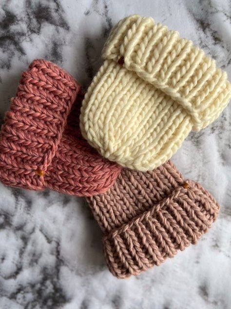 Handmade Hats For Women, Hand Knit Beanie, Knit Chunky Beanie, Happy Sheep, Super Chunky Knit, Chunky Knit Beanie, Chunky Beanie, Yarn Gifts, Crochet Heart Pattern