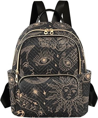 Amazon.com: ALAZA Sun Moon Stars Witchy Mini Backpack Purse for Women Travel Bag Fashion Daypack Back Pack Shoulder Bag : Clothing, Shoes & Jewelry Witchy Backpack, Small Backpack Purse, Mini Backpack Purse, Sun Moon Stars, Purse For Women, Women Travel, Small Backpack, Moon Stars, Wallet Fashion