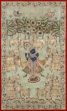 Luxury Bedrooms, Shree Nathji, Pichwai Paintings, Natural Pigments, Sri Krishna, Vedic Art, Krishna Radha Painting, Indian Folk Art, Wall Paintings