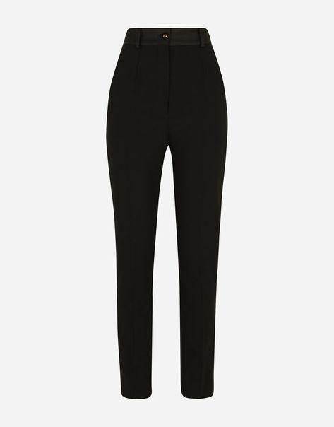 Logo Pants, Dg Logo, Tuxedo Pants, Twill Pants, Slim Fit Trousers, Straight Leg Trousers, Black Bottoms, Shorts Black, Dolce & Gabbana