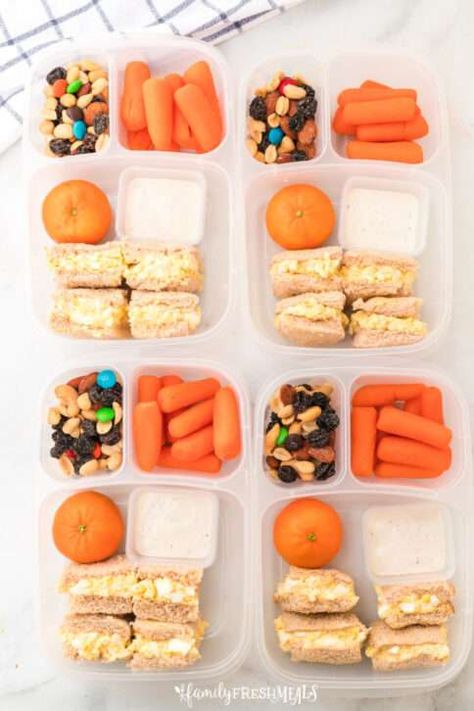 Lunch Box Ideas Archives - Family Fresh Meals Crunchy Baby, Non Sandwich Lunches, Weight Watchers Lunches, Lunch Ideas For Kids, Egg Salad Sandwich, Leftover Pizza, Family Fresh Meals, Mini Egg, Egg Salad Sandwiches