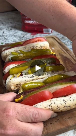 511K views · 6.8K reactions | Chicago Style Hot Dogs 🌭🔥

Sooo good - not low carb recipe but no other way to do it 🤤

Chicago Style Hot Dog Ingredients ⬇️

- all beef hot dog
- poppyseed bun
- yellow mustard
- relish
- sports peppers
- pickle
- tomato slices
- celery salt

If you try it tag me so I can see!

#barsguy #grillinmaiden #hotdogs #portillos #foodprep #chicagohotdog #chicagodog #easyrecipe #cheers #oldscooleatery #whatatreat #roborockrun | Lowcarb & Healthy Food | Lowcarb & Healthy Food · Original audio Mustard Relish, Pickled Tomatoes, Chicago Style Hot Dog, Corndog Recipe, Chicago Hot Dog, Celery Salt, Chicago Dog, Beef Hot Dogs, Low Carb Recipe