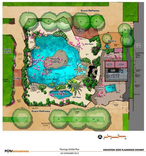 A neat Flamingo set up idea Flamingo Natural Habitat, Planet Zoo Flamingo Habitat, Flamingo Enclosure, Flamingo Exhibit, Zoo Masterplan, Flamingo Habitat, Zoo Habitats, Zoo Boo, Zoo Games