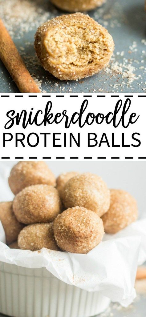 Snickerdoodle Protein Balls, Bariatric Snacks, Sport Snacks, Fit Meals, Protein Balls Recipes, Healthy Protein Snacks, Protein Bites, Protein Balls, On The Go Snacks