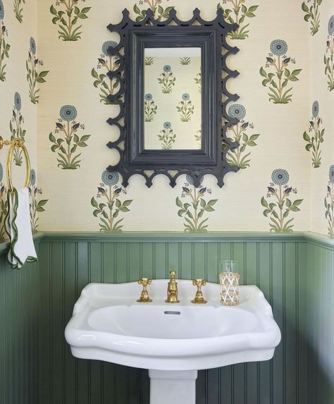 It’s been a while since I’ve posted (happy December, all!) but this powder room needs to be shared today. Thank you, @byinteriorsct for… | Instagram Wallpaper Powder Room, Room Needs, Happy December, Bathroom Design Inspiration, Sherwin Williams Paint Colors, Trendy Wallpaper, Bathroom Renos, Room Remodeling, House Bathroom