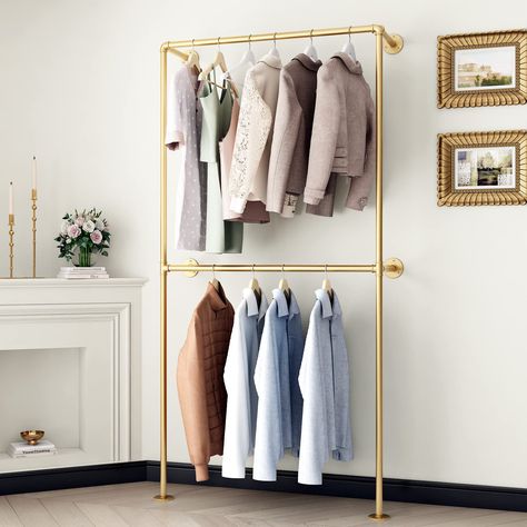 Wall mounted clothing rack