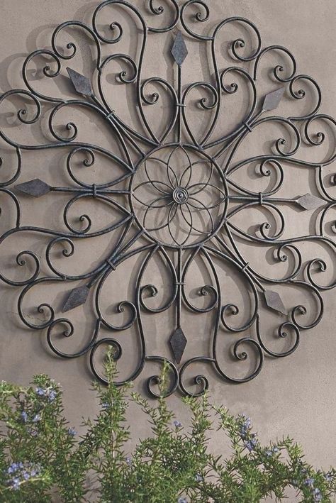 45 Amazing Ideas Outdoor Wall Decorations Ideas 82 Metal Wall Art Outdoor Use Takuice 1 Metal Sun Wall Art, Patio Wall Art, Wrought Iron Wall Art, Scroll Wall Art, Wrought Iron Wall Decor, Art Fer, Patio Wall Decor, Outdoor Metal Wall Art, Wrought Iron Decor