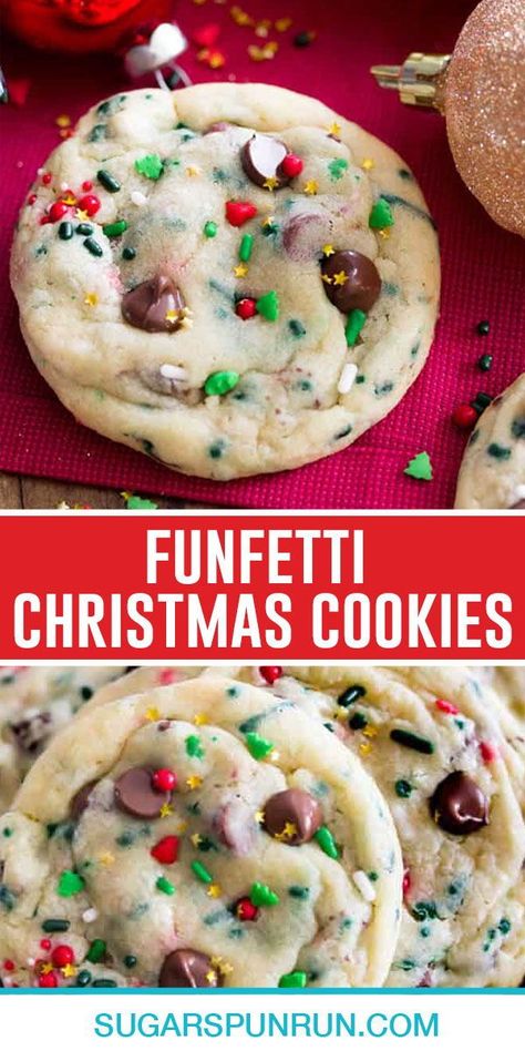 Funfetti Christmas, Baking Cookies Christmas, Sister Tattoos Ideas, Xmas Brunch, Unique Sister Tattoos, Holiday Deserts, Christmas Baking Cookies, Easy Christmas Cookie Recipes, Christmas Baking Recipes