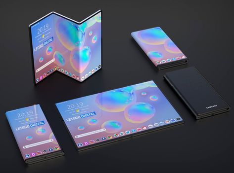 Samsung Foldable Phone, Foldable Display, Samsung Galaxy Fold, Flexible Screen, Galaxy Fold, Foldable Phone, Samsung Galaxy Phones, Samsung Products, Fingerprint Reader