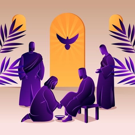 Maundy Thursday Wallpaper, Lent Days Images, Thursday Illustration, Maundy Thursday Images, Jesus Illustration, Bible Artwork, Quotes Jesus, Holy Thursday, Maundy Thursday