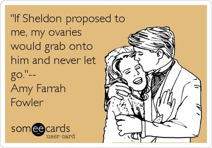 'If Sheldon proposed to me, my ovaries would grab onto him and never let go.'-- Amy Farrah Fowler. Funny Wedding Vows, Husband Birthday Quotes, Husband Quotes Funny, Love You Meme, Happy Birthday Husband, Happy Birthday Quotes Funny, Funny Ecards, Super Funny Quotes, Birthday Quotes Funny