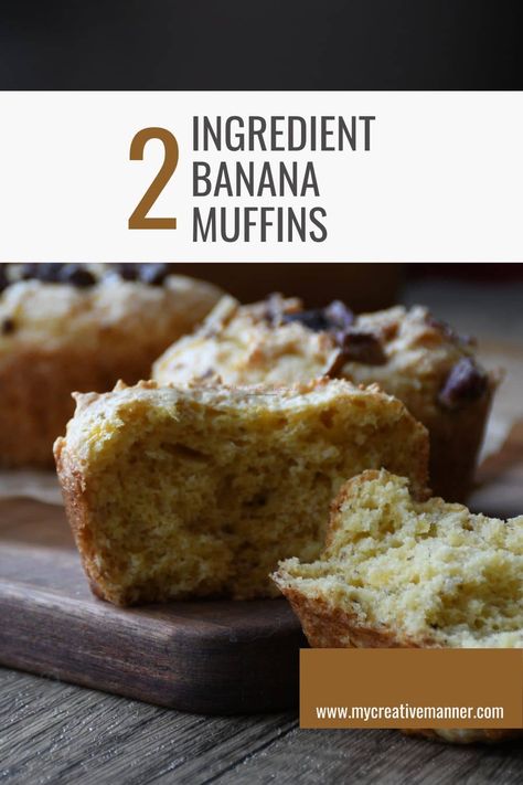 These easy 2 ingredient banana muffins are simple to make and don't take much time to make. Use mashed bananas and a box cake mix to make these delicious easy banana muffins. Martha White Muffin Mix, Banana Bread Cupcakes, Easy Banana Muffins, Banana Muffin Recipe Easy, 2 Ingredient Cakes, Moist Banana Muffins, Gluten Free Cake Mixes, Banana Muffins Recipe, Cake Mix Muffins