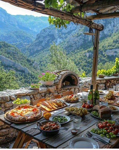 Areti’s Summertime Aesthetic, Farm Dream, Italian Gardens, Backyard Creations, Morocco Style, Breakfast Aesthetic, Dream Patio, Cabin In The Mountains, European Farmhouse