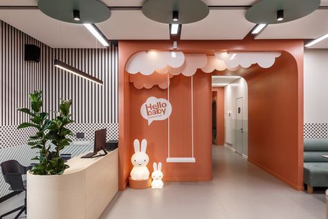 Children's Clinic, Kindergarten Interior, Baby Spa, Daycare Design, Kids Cafe, Kindergarten Design, Hospital Interior, Clinic Interior Design, School Interior