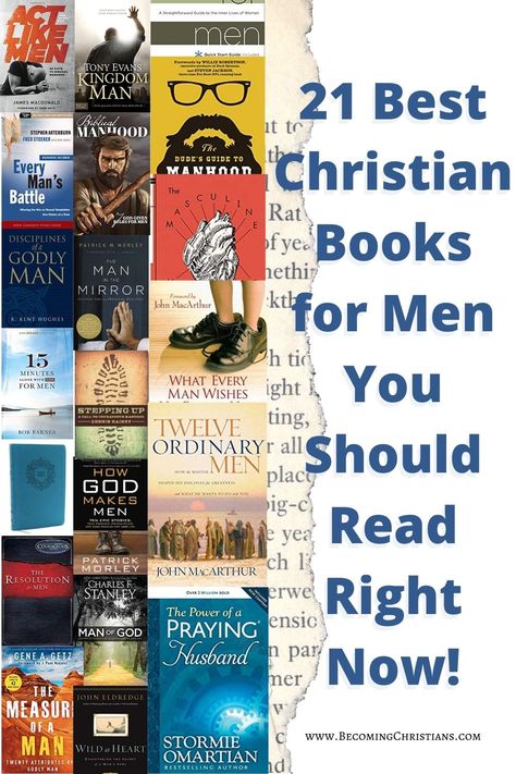 Are you looking for the best Christian books for men? Do you want to know more about how you can become a better Christian who fulfills his God-given role? Do you want to experience an abundant and radiant life as a man of God? If yes, then this post is for you. Discover some of the top Christian books for men today! Books For Men Must Read, Books For Guys, Christian Books For Men, Christian Books To Read, Books For Teen Boys, Best Christian Books, Faith Books, Christian Book Recommendations, Books For Men