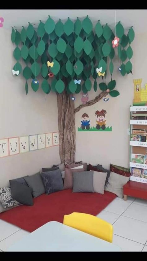 Home Childcare, Classroom Setup, Aktiviti Prasekolah, Decoration Creche, Preschool Rooms, Home Daycare, Book Corners, Creative Classroom, Classroom Setting