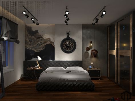 A Black Teenager Room - Hadaya’ El-Ahram on Behance Japanese Styled Bedroom, Modern Japanese Bedroom Aesthetic, Led Ceiling Lights Bedrooms, Japan Inspired Bedroom, Japan Bedroom Aesthetic, Bedroom Design Japanese, Japanese Bedroom Ideas Modern, Japan Style Bedroom, Japan Bedroom Design