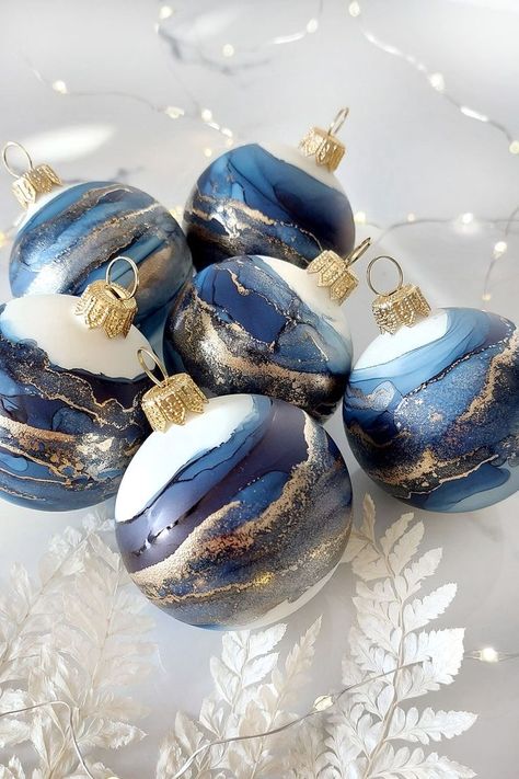 Alcohol Ink Crafts, Gold Caps, Glass Bauble, Alcohol Ink Art, Gold Cream, Sell Gold, Navy Gold, Gold Ink, Cream And Gold