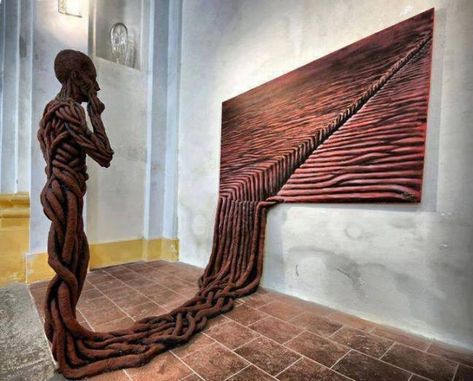 Be Proud Of Yourself, Proud Of Yourself, Art Exhibits, Book Sculpture, Artistic Installation, Wood Carving Patterns, Sculpture Installation, Street Art Graffiti, Land Art