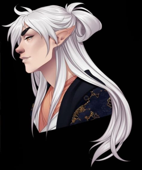 Pale Elf, Moon Elf, Male Elf, Pale Moon, Elf Art, Concept Ideas, Character Aesthetics, Character Inspo, Short Blonde Hair