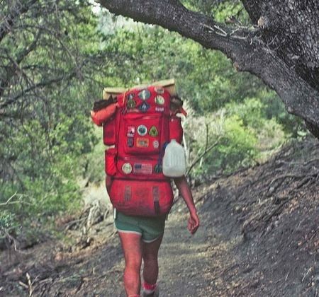 We're feeling the 70s hiking and camping vibe for spring 11- especially those striped hiking boot cords and the plastic backpack cl... Backpacking Aesthetic, Camping Vibes, Backcountry Camping, Hiking Aesthetic, Thru Hiking, Pacific Crest Trail, Appalachian Trail, Camping Backpack, Granola Girl