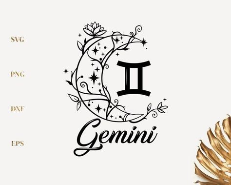 Gemini Inspired Tattoos For Women, Gemini Goddess Tattoo, Gemini Inspired Tattoos, Gemini Tattoo For Women, Gemini Flower, Gemini Svg, Gemini Tattoos, Zodiac Leo Art, Leo Art