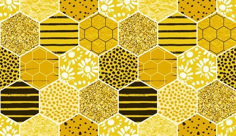 Design For Paper, Seamless Geometric Pattern, Geometry In Nature, Honey Design, Texture Drawing, Digital Embroidery Patterns, Simple Designs To Draw, Paper Fabric, Bee Crafts