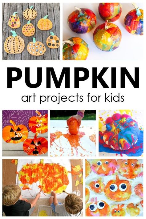 Pumpkin Art Projects For Kids, Pumpkin Lesson Plans, Pumpkin Crafts Preschool, Pumpkin Art Project, Process Art Preschool, Pumpkin Lessons, Pumpkins Preschool, Pumpkins Kindergarten, Pumpkin Activities