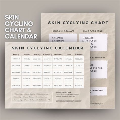 Track skin cycling days using this calendar and chart. Download and print or download to keep on your device. Skin Cycling Routine, Skin Cycling, Calendar Download, Sunday Monday Tuesday, Chattanooga Tennessee, Moisturizer For Dry Skin, Keep On, Retinol, Morning Routine