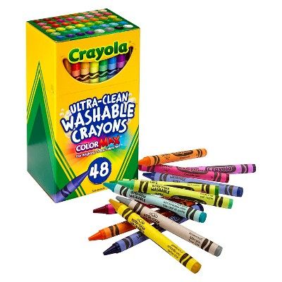 Crayola UltraClean Crayons Washable 48ct, Crayon Set, Water Drawing, Color Crayons, Crayola Crayons, Painted Walls, Cute School Supplies, Drawing Supplies, Wall Boxes, Writing Supplies