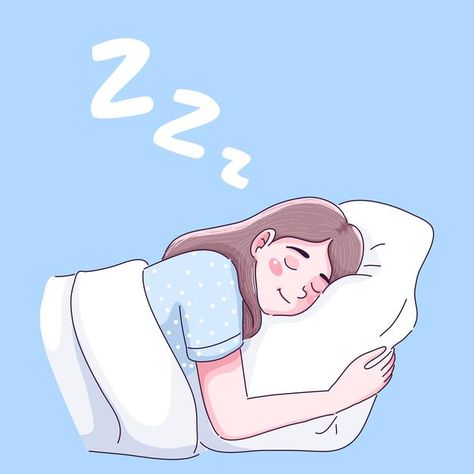 Girl sleep well | Premium Vector #Freepik #vector How Girls Sleep, Sleep Cartoon, Sleeping Drawing, Sleeping Women, Girl Sleeping, Family Cartoon, When You Sleep, Sleeping In Bed, Sleep Problems