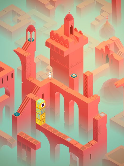 Monument Valley Monument Valley Game, Monument Valley 2, Valley Game, Module Design, Bg Design, Isometric Art, Isometric Design, Isometric Illustration, 3d Studio