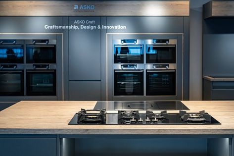 Scandinavian appliance brand ASKO to open first UK showroom in Stoke-on-Trent - Business Live Kitchen Appliances Showroom, Kitchen Design Showrooms, Store Kitchen Appliances, Home Appliance Store, Shop Mobile, Luxury Appliances, Modular Kitchen Design, Kitchen Showroom, Dark Kitchen