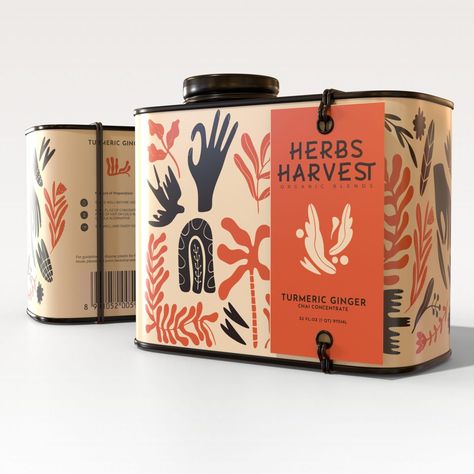 Herbs Harvest – Packaging Of The World Herb Packaging Ideas, Herb Branding, Herbal Products Packaging, Herb Package Design, Dried Herbs Packaging, Seasoning Packaging, Organic Spices Packaging, Brand Language, Daily Harvest