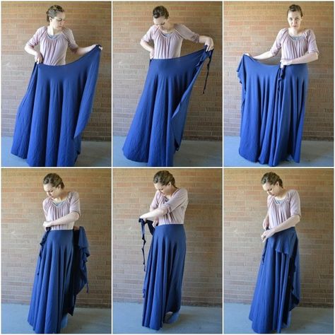 Diy Skirt Tutorial, Diy Wrap Skirt, Wrap Skirt Tutorial, Diy Skirts, Wrap Skirt Pattern, Skirt Pattern Free, Skirt Tutorial, Diy Skirt, Kleidung Diy