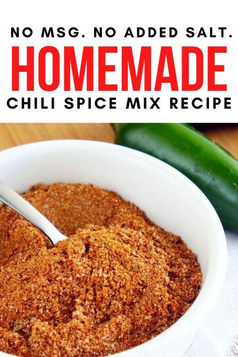 make your own chili seasoning with this easy diy recipe spices mix. Gluten free and keeps well in a jar. Home made chili seasoning no msg, low salt spice mix. easy and cheap homemade chili spice mix. #foodtalkdaily Chili Spice Mix Recipe, Chili Mix Recipe, Chili Seasoning Mix Recipe, Low Sodium Chili, Chili Spice Mix, Traditional Chili Recipe, Recipe For Chili, Chili Seasoning Recipe, Chili Spice