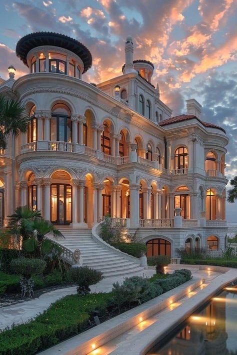 Houses Exterior Mansions, Cozy Car Interior, Lux House, Big Beautiful Houses, Palace House, Cozy Car, Sky Window, Tudor Period, Home Decor Cozy