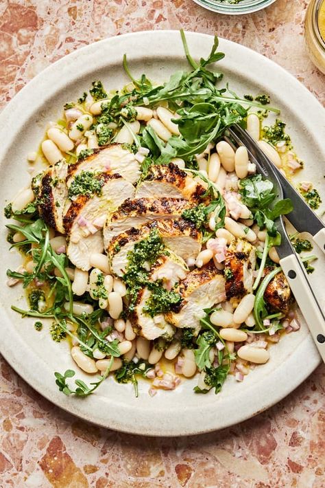 Grilled Broccoli, Pesto Salad, The Modern Proper, Modern Proper, White Bean Salad, Simple Vinaigrette, Beautiful Salad, Arugula Salad, Picnic Food