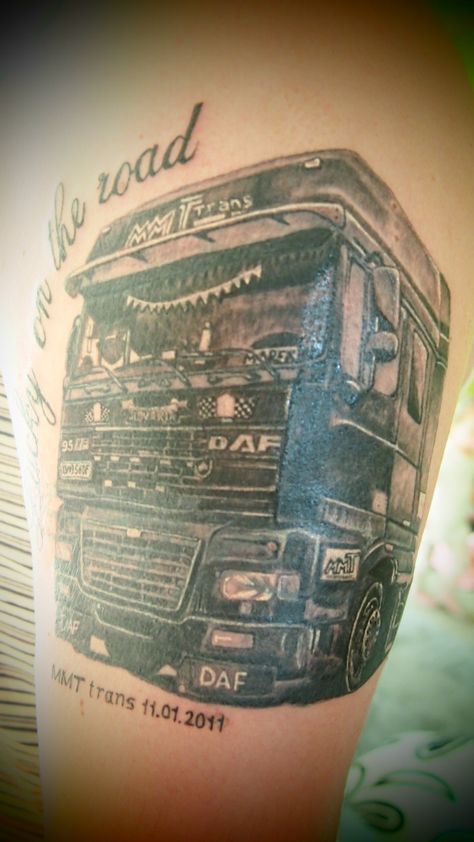 Truck Tattoos, Truck Tattoo, Unique Tattoos, Class Ring, Trucks, Tattoos, Pins, Quick Saves