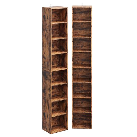 PRICES MAY VARY. Large Storage Space: This tall and narrow bookshelf has eight layers and a large storage space. You can put some books, plants and photo albums on it Space Saving: This tall and narrow bookshelf has a compact design and takes up very little space, so it can be placed in a corner of your home Easy to Match Style: This tall narrow bookshelf is black, easy to match with the environment and it does not take up much space, so it can be easily placed in a corner of the house Stable and Safe: Made of MDF for stability. Includes anti-tip kit for securing the bookcase to the wall for added security Easy to Assemble: This bookcase comes with an installation manual, the installation steps are simple and clear, and can be assembled by one person This versatile bookshelf is suitable fo Tall Narrow Bookshelf, Bedroom Bookcases, Narrow Bookshelf, Narrow Bookcase, Bookcase Bedroom, Cube Bookcase, Study Bedroom, Installation Manual, Functional Storage