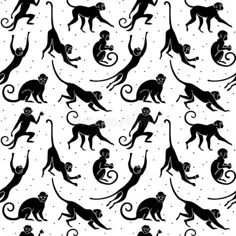 Monkey Silhouette, Drawing Monkey, Monkey Drawing, Traditional Tattoo Old School, Monkey Illustration, Monkey Logo, Hanging Monkey, Monkey Tattoos, Monkey Pattern