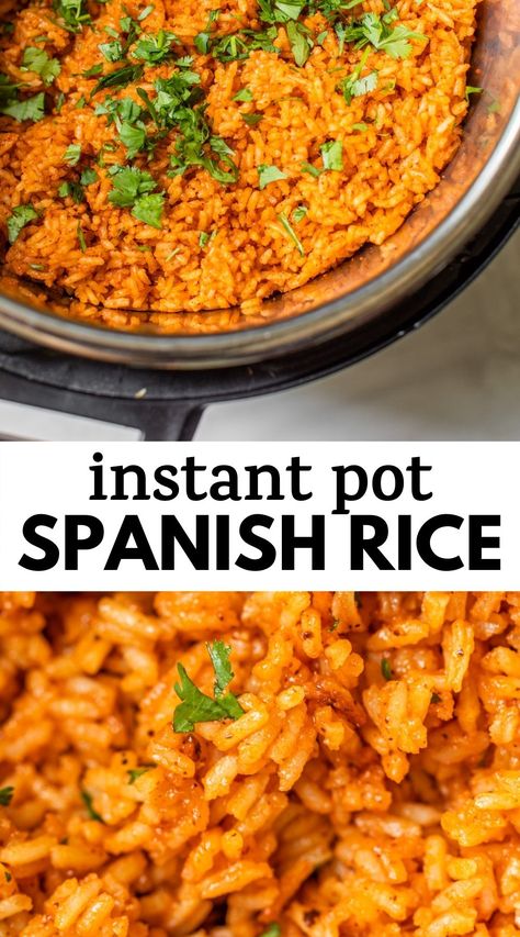 Instant Pot Spanish Rice, Spanish Rice Recipe Easy, Spanish Rice Easy, Spanish Rice Recipe, Rice Recipes For Dinner, Rice Side Dishes, Spanish Rice, Apple Fritters, Instant Pot Dinner Recipes