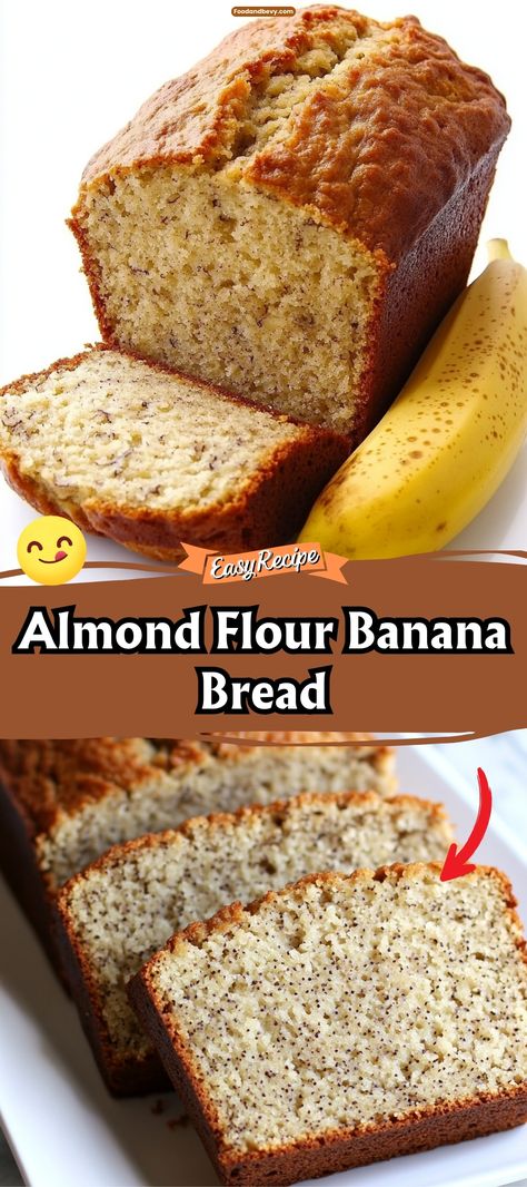 Banana Bread Recipe Gluten Free Almond Flour, Almond Coconut Flour Banana Bread, Almond Flower Bread, Banana Nut Bread Almond Flour, Almond Flour Protein Banana Bread, Healthy Oat Flour Banana Bread, Fluffy Almond Flour Bread, Baking With Gluten Free Flour, Banana Recipes With Almond Flour