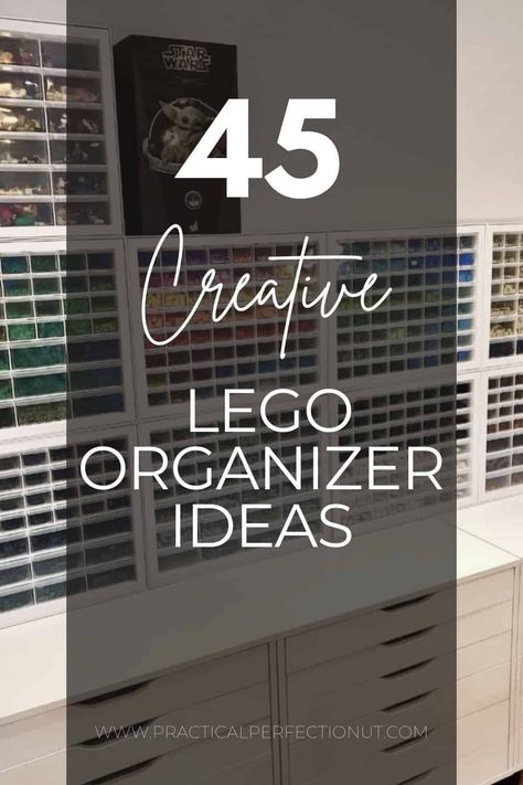 creative ways to organize legos Lego Organization Storage Solutions, Lego Storage Ideas Display, Lego Organization Ideas, Organize Legos, Toy Organization Living Room, Lego Area, Lego Organizer, Lego Station, Lego Storage Ideas