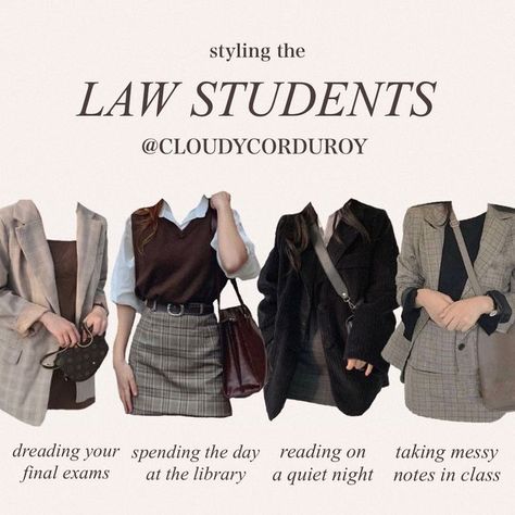 A Level Outfit Ideas, Lawyer Clothes Aesthetic, Lawyer Inspired Outfits, Law Major Outfits, Law Student Fits, A Level Outfits, Law Aesthetic Outfit, Outfit For Criminology Student, Marketing Student Outfit