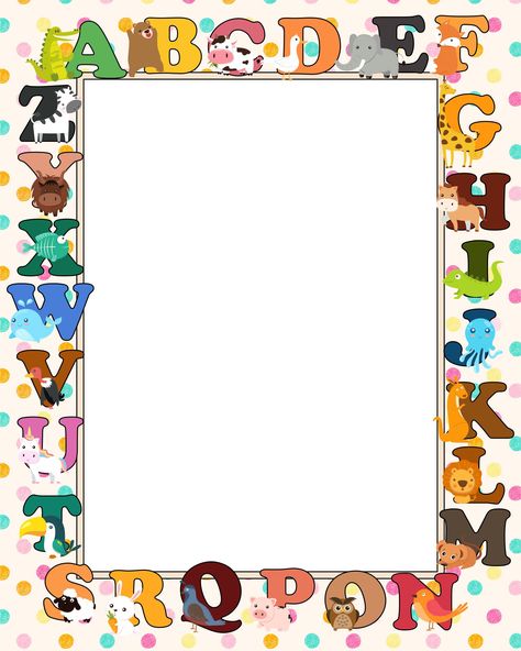 Note Frame Design, Teacher Border Design, Classroom Boarders Ideas, Bulletin Board Printables Free, Printable Border For School, Cartoon Border Design, English Border Design, Alphabet Design Creative, School Border Design