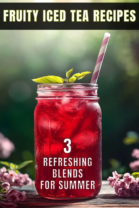 3 Fruity Iced Tea Recipes to Beat the Heat Jasmine Milk Tea Recipe, Fruit Iced Tea, Moroccan Mint Tea Recipe, Homemade Beverages, Milk Thistle Tea, Mint Tea Recipe, Watermelon Basil, Iced Tea Recipes Homemade, Licorice Tea