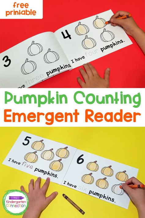 Pumpkin Emergent Reader - The Kindergarten Connection Pumpkin Emergent Reader, Pumpkin Activities Kindergarten, Kindergarten Pumpkin, Fall Kindergarten Activities, Independent Learning Activities, Pumpkins Kindergarten, Addition And Subtraction Practice, Kindergarten Freebies, Pumpkin Books